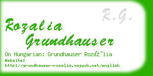rozalia grundhauser business card